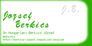 jozsef berkics business card