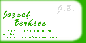 jozsef berkics business card